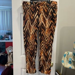 tiger print skinny print jeans